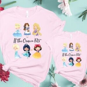 Mommy & Me Matching Pink Princess Graphic T-Shirt Set